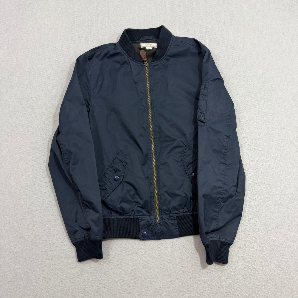 Wallace & Barnes Bomber Jacket Men XS Blue MA-1 Flight Military Style Full Zip